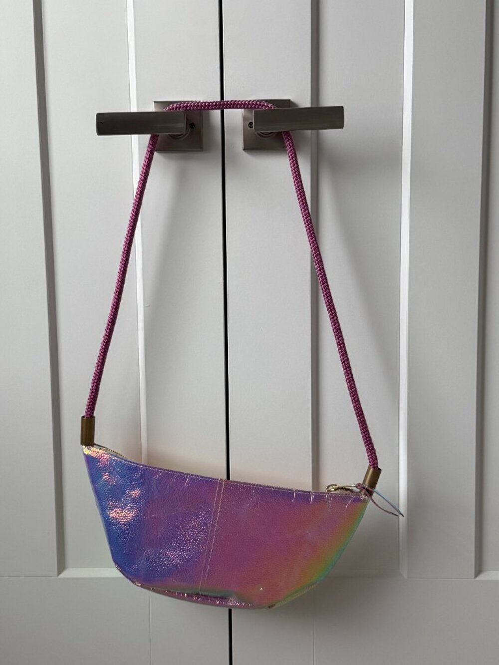 Wildwood Oyster Co. Limited Edition Purple Opal Leather Sling Bag